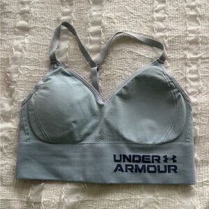 light blue under armour sports bra size small